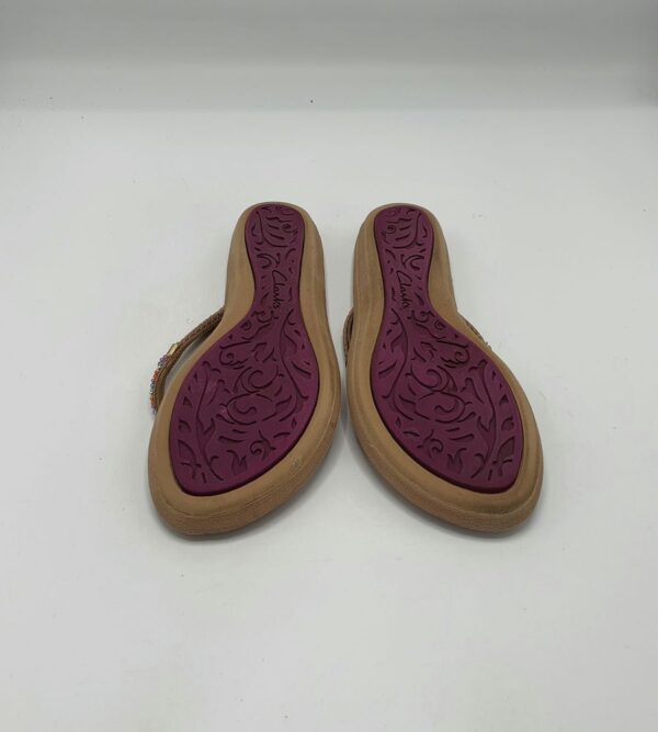 Saboti dama Clarks 38 imitatie de piele , maro - imagine 4