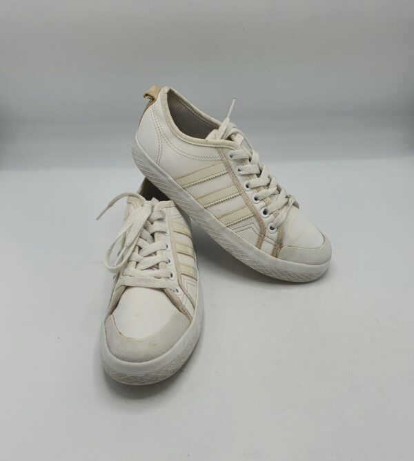 Adidas  dama 38 imitatie de piele, alb - imagine 1