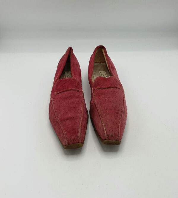 Pantofi dama  Janet D. 38 piele intoarsa , rosu - imagine 2