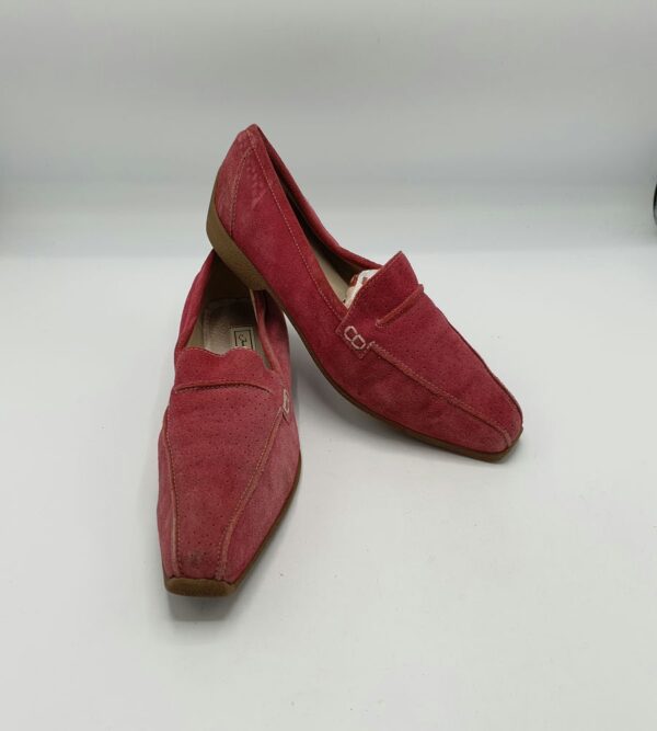 Pantofi dama  Janet D. 38 piele intoarsa , rosu - imagine 1