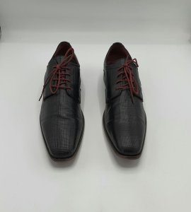 Pantofi barbati  Venice  42 imitatie de piele , negru - imagine 2