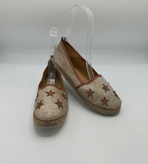 Espadrile dama 38 imitatie de piele , material textil , maro - imagine 1