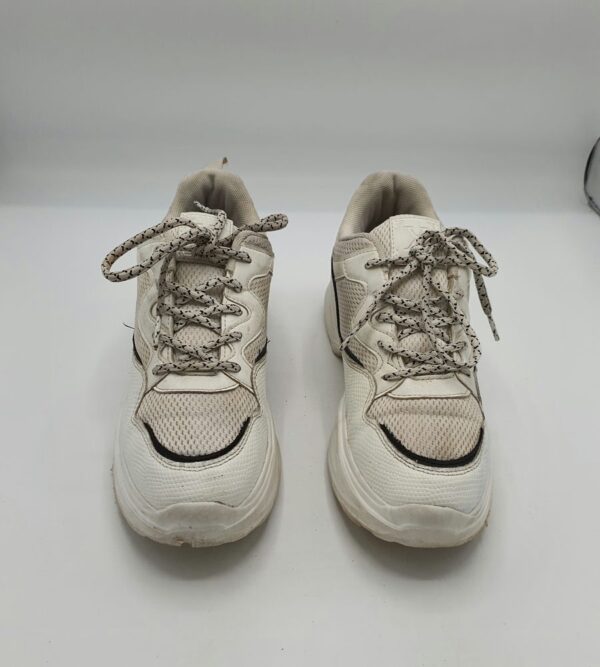 Adidasi dama New Yorker 39 imitatie de piele, material textil ,alb - imagine 2