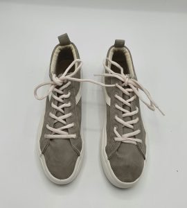 Tenisi dama Primark 39 imitatie de piele , gri alb - imagine 2