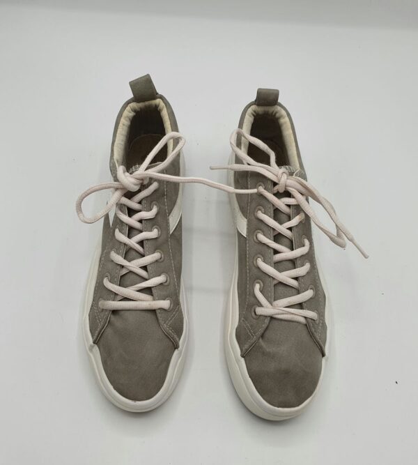Tenisi dama Primark 39 imitatie de piele , gri alb - imagine 2