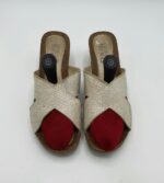 Saboti dama 35 imitatie de piele , crem - imagine 2