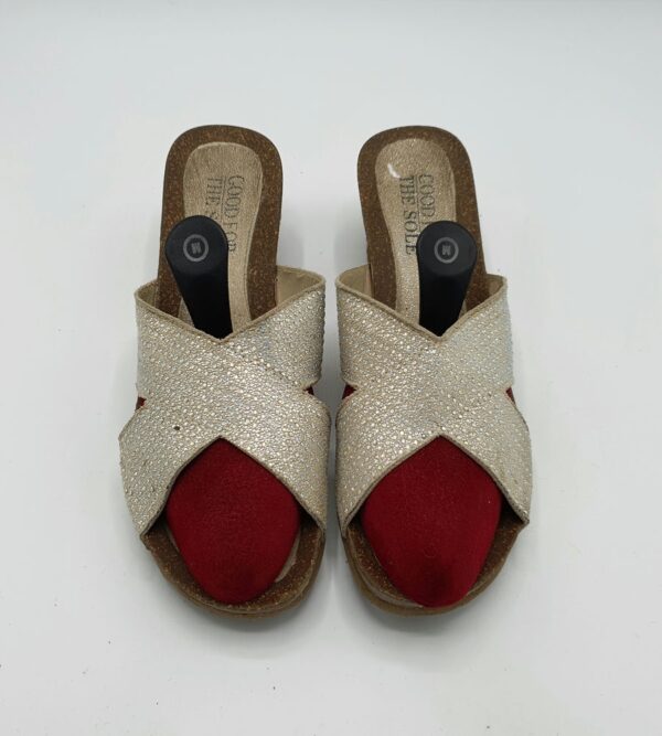 Saboti dama 35 imitatie de piele , crem - imagine 2