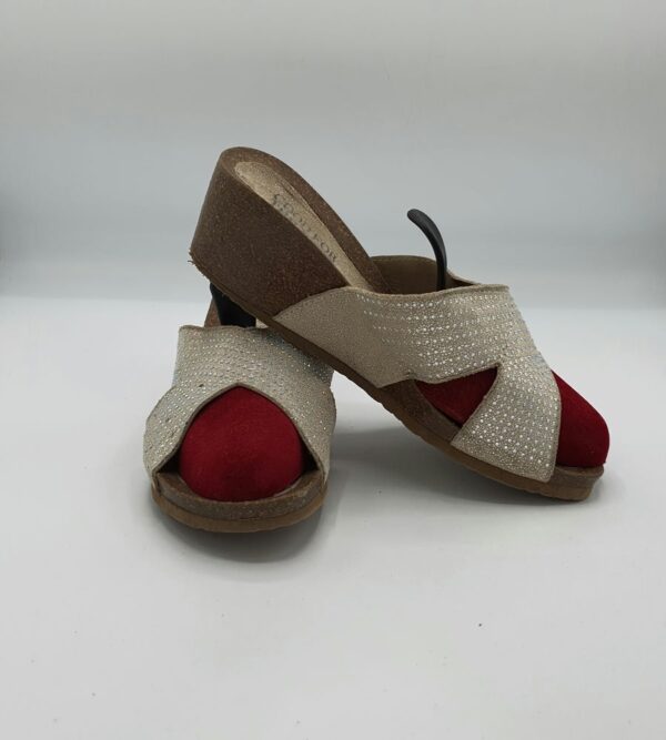 Saboti dama 35 imitatie de piele , crem - imagine 1