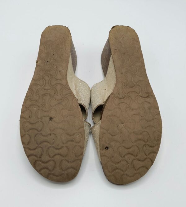 Saboti dama 35 imitatie de piele , crem - imagine 4