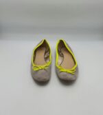 Balerini  dama 38 materie textil, gri galben - imagine 2