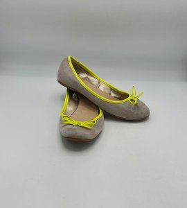 Balerini dama 38 materie textil, gri galben