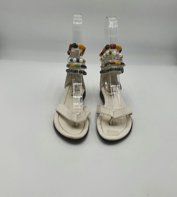 Sandale copii Zzy 32 imitatie de piele , alb - imagine 2