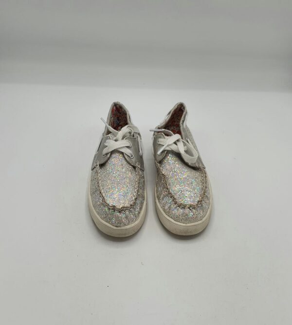 Mocasini  copii 31 imitatie de piele , material textil, argintiu - imagine 2