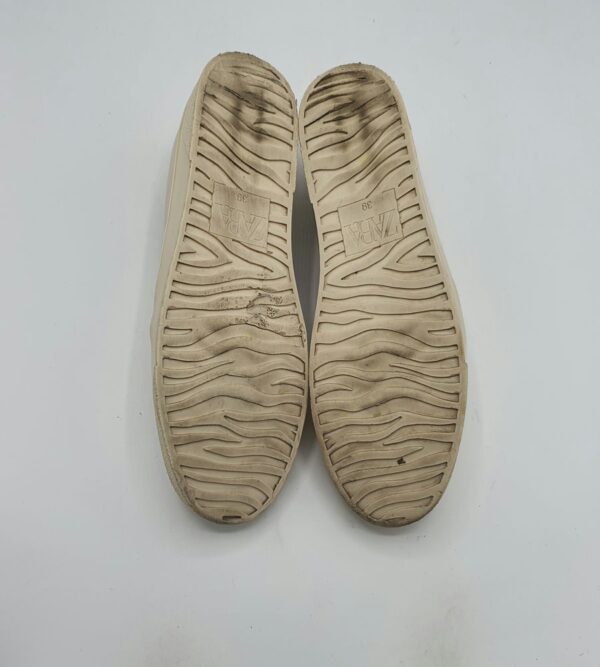 Espadrile dama  Zara 39 imitatie de piele, crem - imagine 4