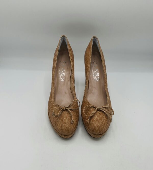 Pantofi dama Class International 39 imitatie de piele, maro - imagine 2