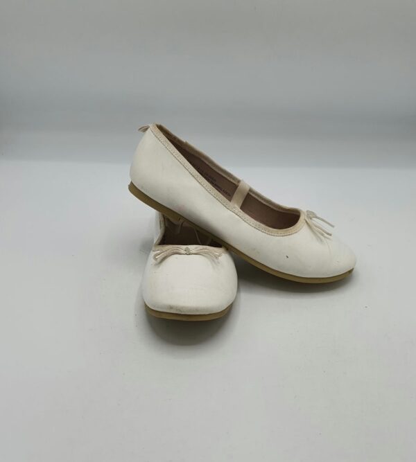 Balerini copii  H&M 33 imitatie de piele , alb - imagine 1