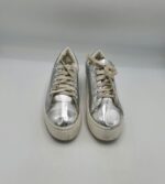 Adidasi dama 38 imitatie de piele , argintiu - imagine 2