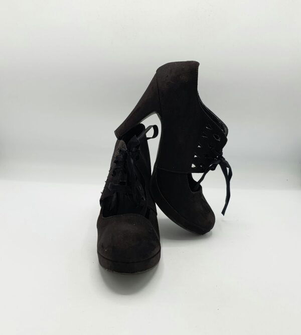 Pantofi dama 38 material textil , negru - imagine 1