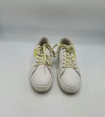 Adidasi 37 imitatie de piele , alb galben - imagine 2