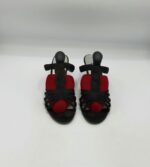 Saboti dama Ariane 37 imitatie de piele , material textil , negru - imagine 2