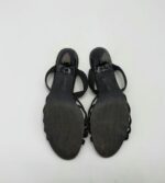 Saboti dama Ariane 37 imitatie de piele , material textil , negru - imagine 4