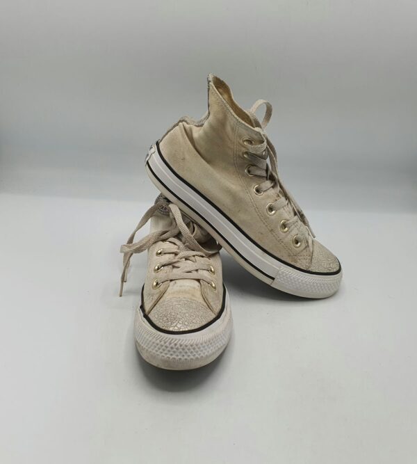 Tenisi Converse 36 material textil , crem - imagine 1