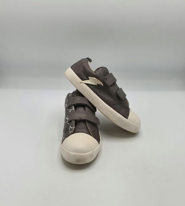Adidasi copii M&S 30 imitatie de piele , gri alb - imagine 1