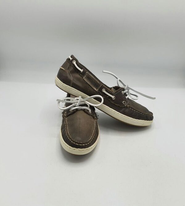 Mocasini dama Hechter 38 material textil, piele , maro - imagine 1
