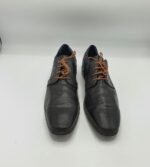 Pantofi barbati  Venice 45 imitatie de piele , negru - imagine 2