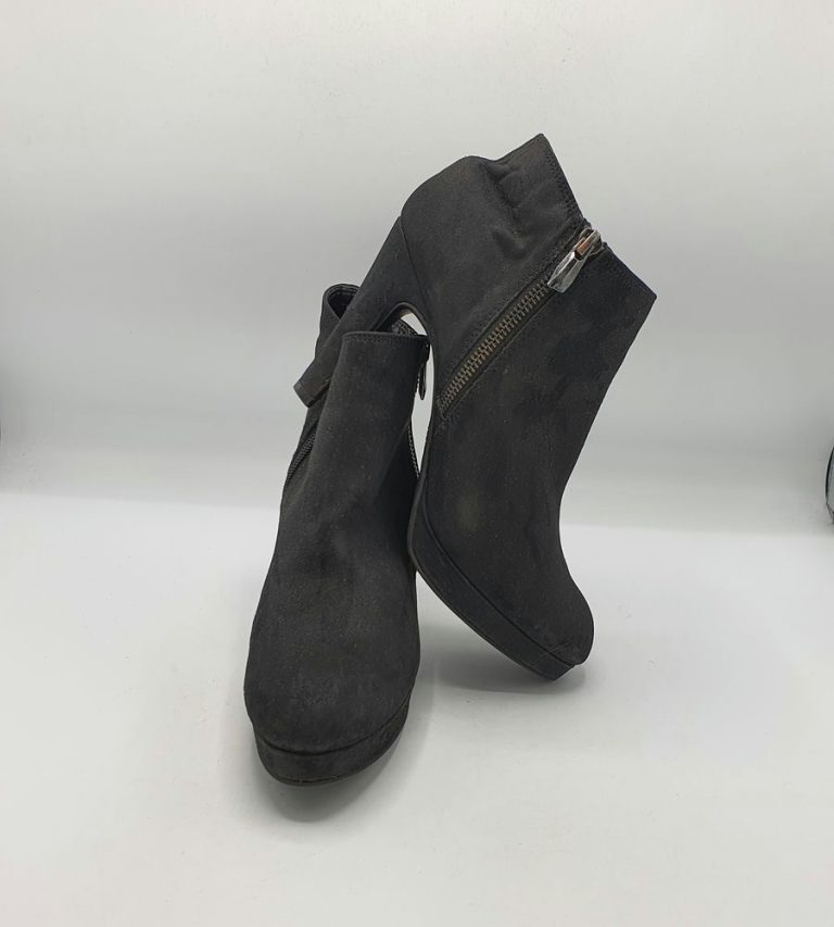 Botine dama Graceland 38 material textil , negru - imagine 1