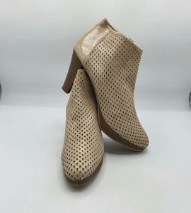 Botine  dama Carmens 41 imitatie de piele , crem