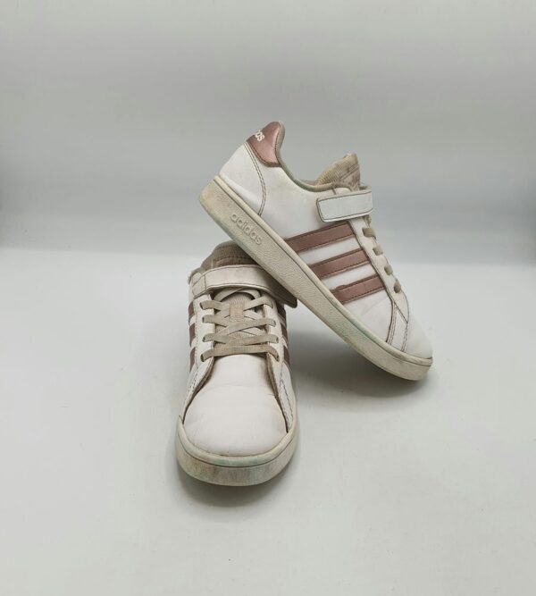 Adidasii copii Adidas 34 imitatie de piele , roz alb - imagine 1