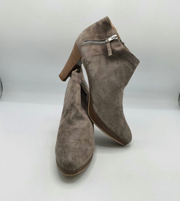 Botine dama Carmens 41 piele intoarsa , gri - imagine 1