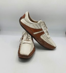 Pantofi barbati  46 piele , maro alb