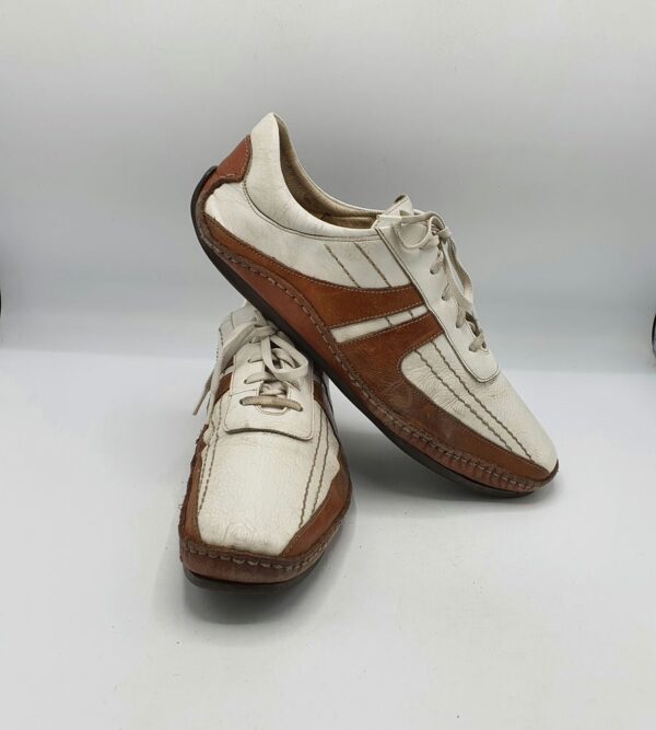 Pantofi barbati  46 piele , maro alb - imagine 1