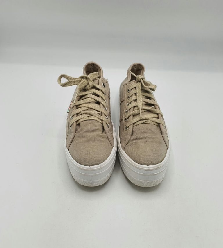 Adidasi dama Victoria 37 material textil , crem - imagine 2