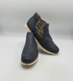 Botine dama Rieker 39 imitatie de piele , negru maro