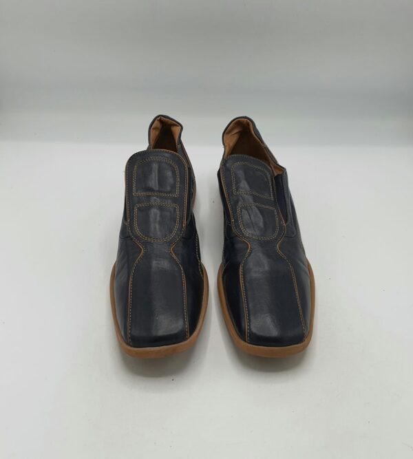 Pantofi  barbati Never Cross 41 imitatie de piele , negru maro - imagine 2