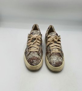 Tenisi dama Esprit 39 imitatie de piele , alb gri , maro - imagine 2