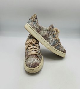 Tenisi dama Esprit 39 imitatie de piele , alb gri , maro