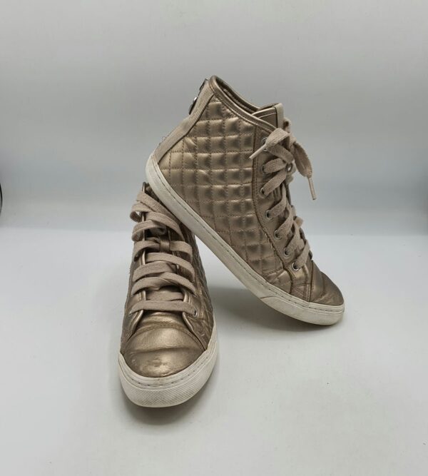Adidasi dama Geox 38 imitatie de piele , auriu - imagine 1