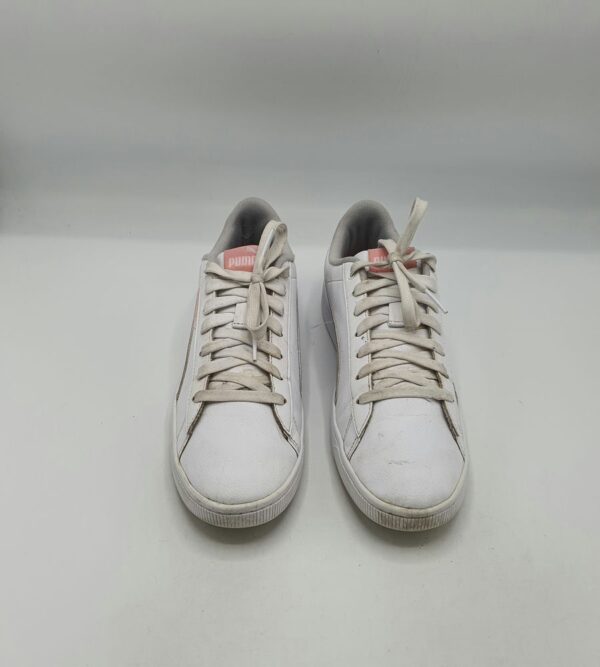 Adidasi dama  Puma 39 imitatie de piele , alb gri - imagine 2