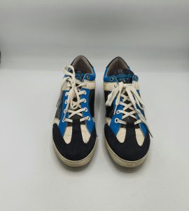 Adidasi barbati Pantofola d'Oro 43 imitatie de piele , piele intoarsa , alb negru - imagine 2