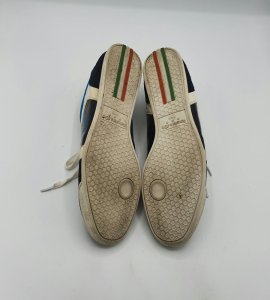Adidasi barbati Pantofola d'Oro 43 imitatie de piele , piele intoarsa , alb negru - imagine 4