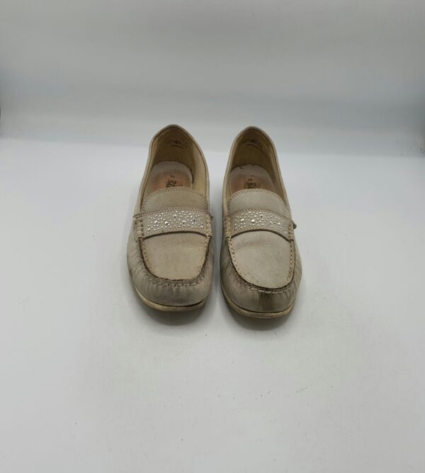 Mocasini  dama Bluerose 38 piele , alb - imagine 2