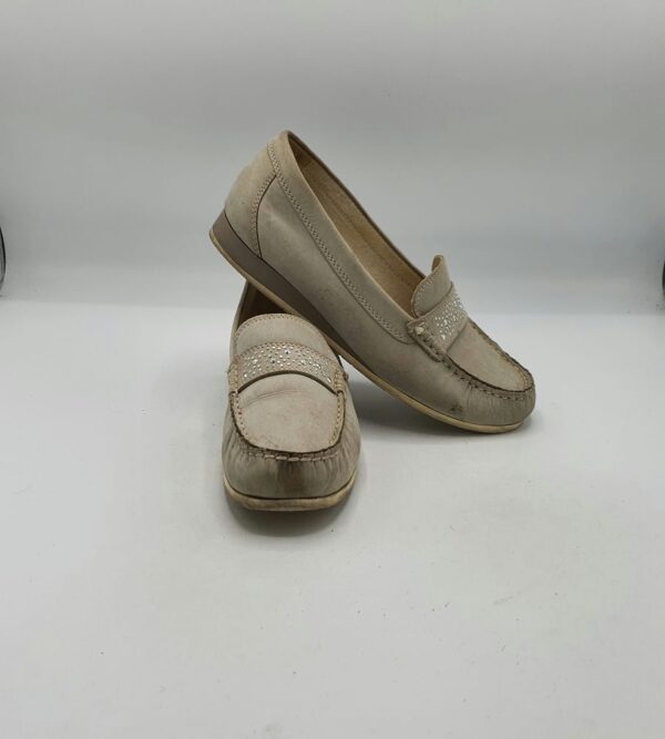 Mocasini  dama Bluerose 38 piele , alb - imagine 1