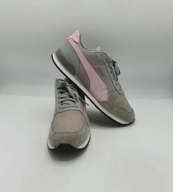 Adidasi dama Puma 40 material textil , piele intoarsa , gri - imagine 1