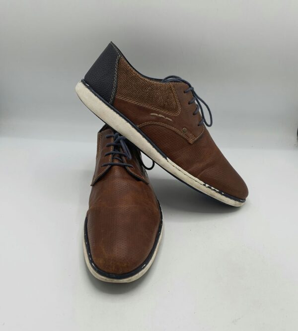 Pantofi barbati  Rieker 45 imitatie de piele , piele , maro albastru - imagine 1