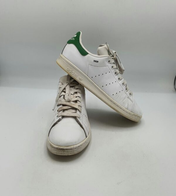 Adidasi dama Adidas 39 imitatie de piele , alb verde - imagine 1