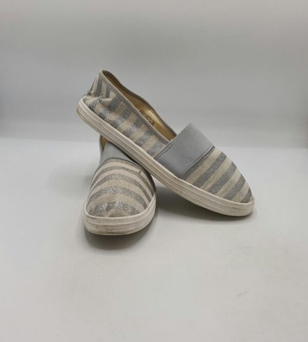 Espadrile dama Blue Motion 40 material textil , alb gri - imagine 1